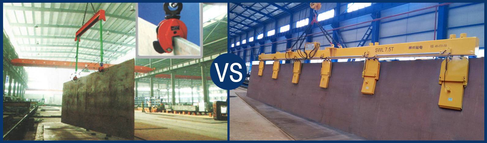 Tilt Lifting of Steel Plate - Lifting Magnets VS Vertical Plate Clamps
