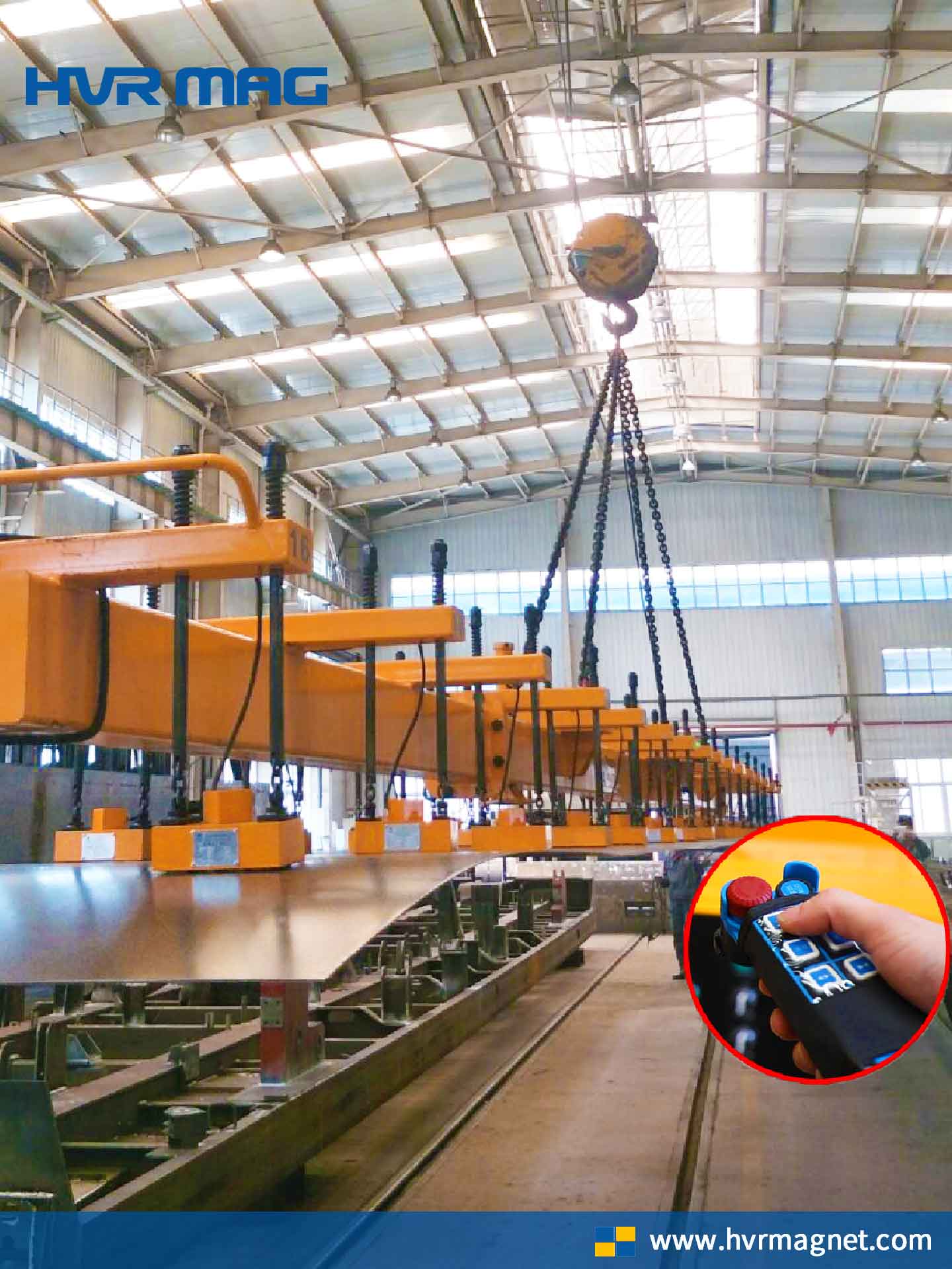 steel sheet lifting magnets system - HVR MAG