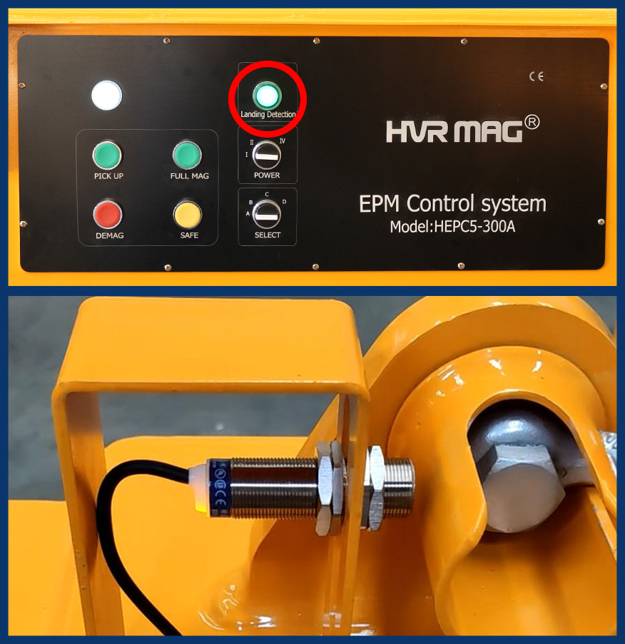 landing detection device of lifting magnets - HVR MAG