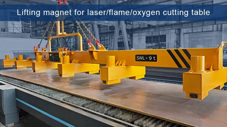 Steel Plate Loading Solution for Cutting System – Stick with Magnetic Lifting Beam