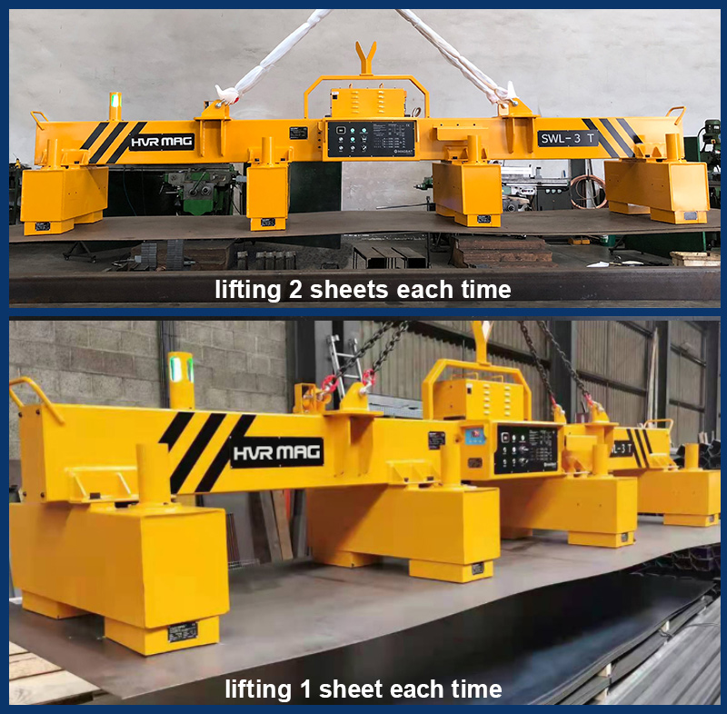 lifting magnets handling single or two steel plates - HVR MAG