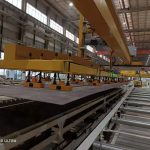 magnetic lifting system loading steel sheet for cutting table