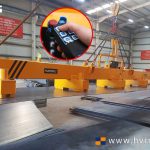 magnetic lifting beam handling steel plate, remote controlled - HVR MAG