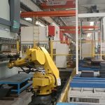 magnetic grippers customized for FANUC robots in bending workstation - HVR MAG