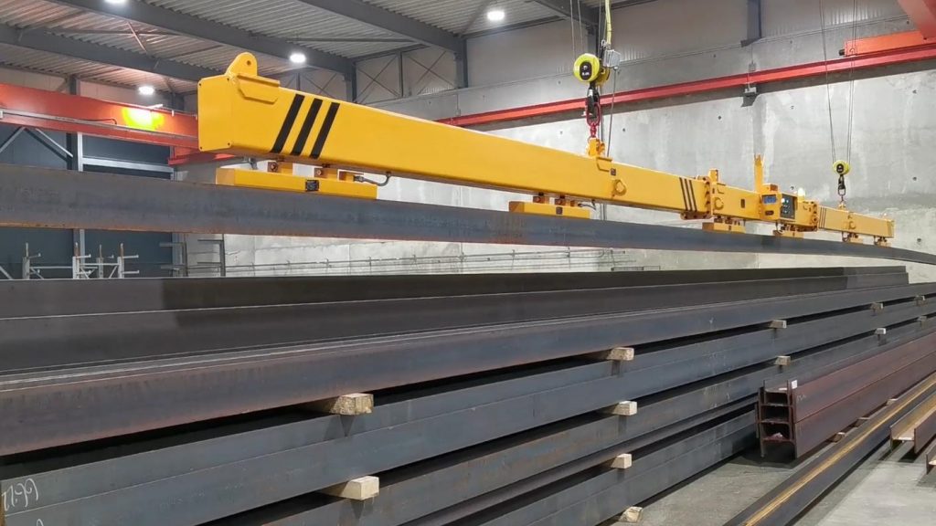 permanent magnetic cranes lifting device for steel profiles/beam blanks - HVR MAG