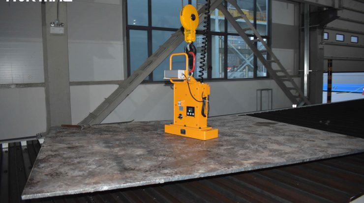 magnetic plate lifter, loading & unloading small plate up to 1000kg for cutting table - HVR MAG