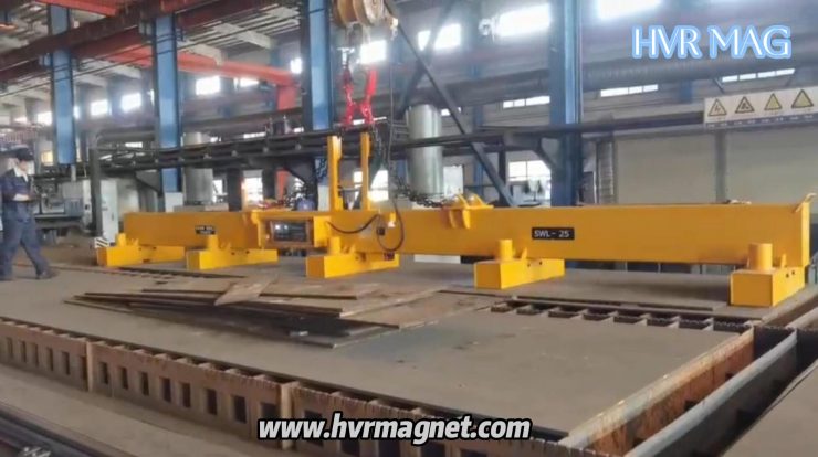 Magnetic Lifters Give Efficient Loading/Unloading of Steel Plates for Cutting Table