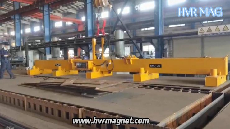 Magnetic Lifters Give Efficient Loading/Unloading of Steel Plates for Cutting Table Magnetic Lifters Give Efficient Loading/Unloading of Steel Plates for Cutting Table