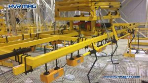 Electro permanent lifting magnet in vehicle manufacturing