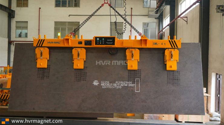 Vertical Magnet Lifting Solution for Steel Plate Storage and Handling