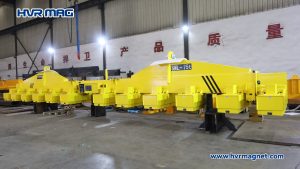 Lifting magnet for metal handling in wind turbine manufacture