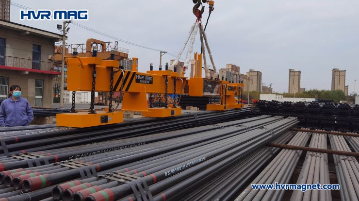 Electro permanent magnet lifting steel pipe