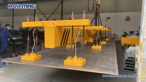 Electro permanent lifting magnet for thick steel plate