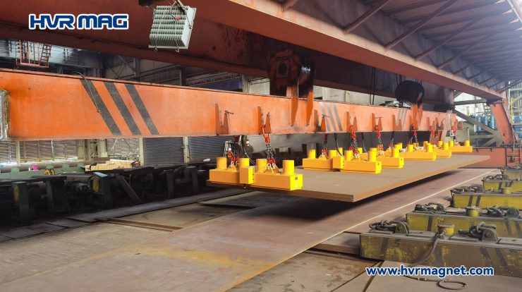 Electro permanent lifting magnet for truss robot