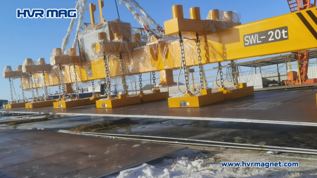 Electro Permanent Lifting Help in Stacking Steel Plates HVR MAG