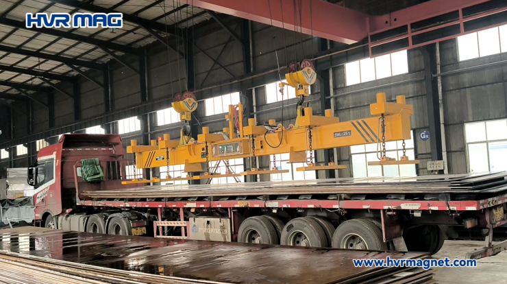 Electro Permanent Lifting Magnets Devoted to Loading Steel Plates