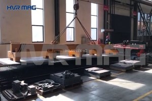 Lifting 12m Steel Plate with 12-ton Lifting Magnet by HVR MAG