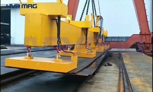 Multiple Steel Plates Loading & Single Plate Unloading with HVR Lifting Magnets