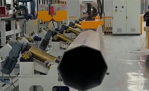 Magnet Lifters on Gantry System Transferring Octagonal Steel Tube
