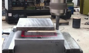 Milling Machine Drilling Workpiece with Electro-permanent Magnetic Chuck
